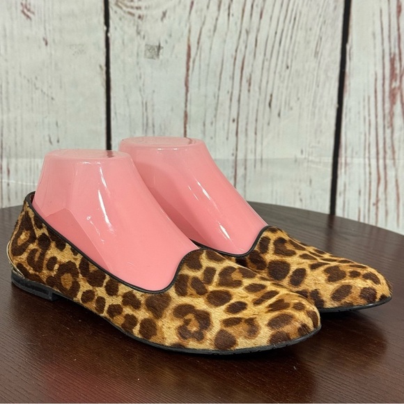 BRIGHTON pony hair Leopard Print Women's Ballet flats Silver accent on back 7.5 - Picture 4 of 17